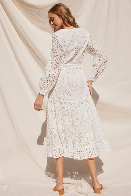 Eileen Eyelet Midi Dress
