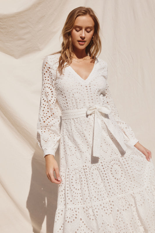 Eileen Eyelet Midi Dress