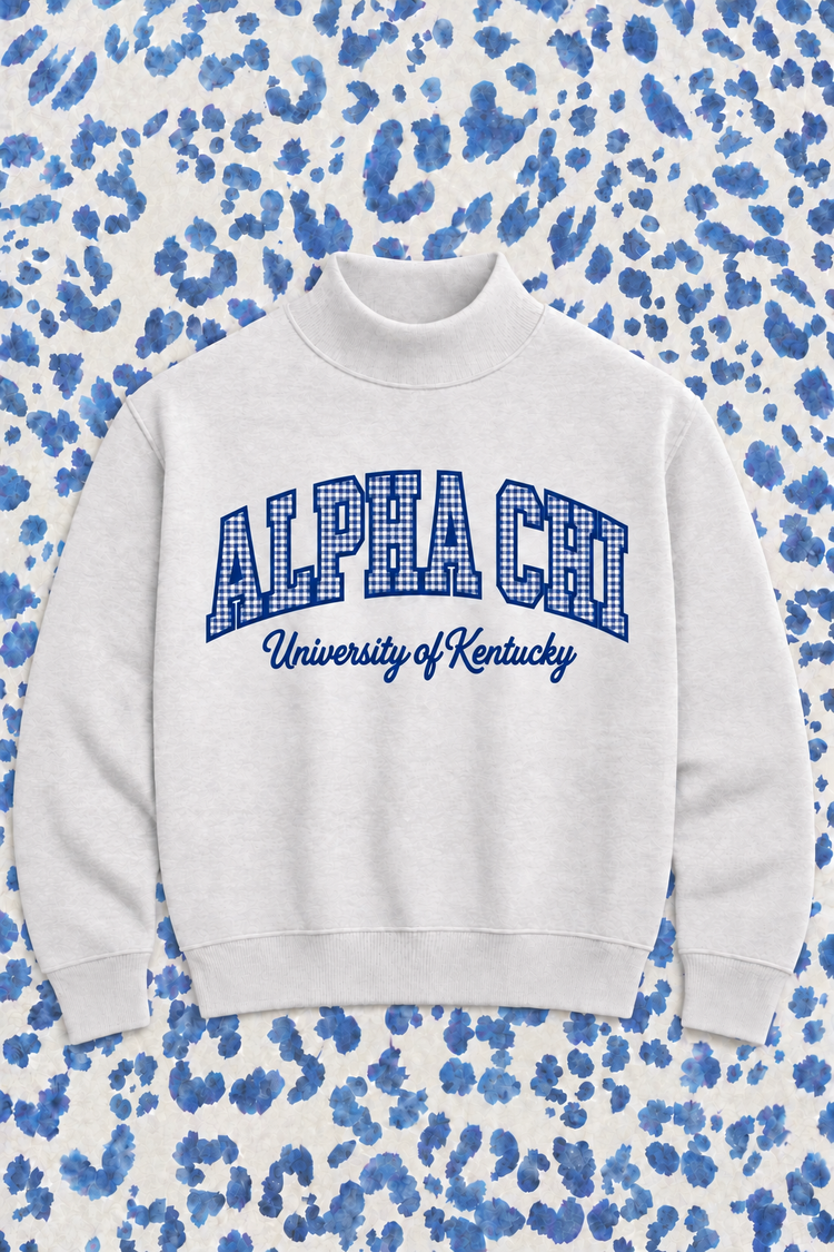 PREORDER: JCB EXCLUSIVE | Alpha Chi Kentucky Mockneck in Heather Grey