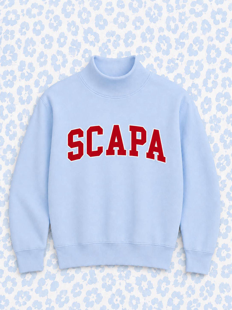 JCB Exclusive | SCAPA Mockneck Sweatshirt in Blue