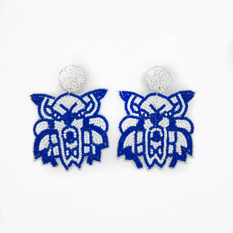 Kentucky Wildcat Beaded Earrings