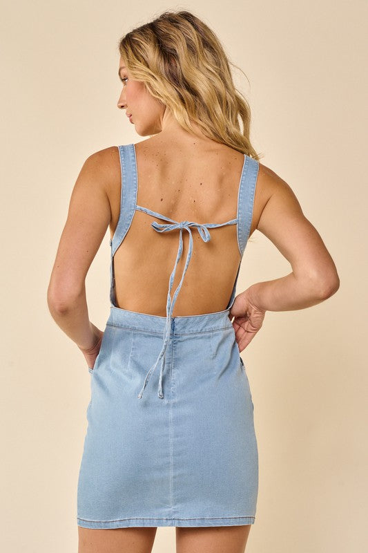 Pearson Front Zip Denim Dress