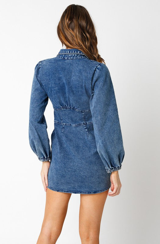 Fowler Button Up Denim Dress