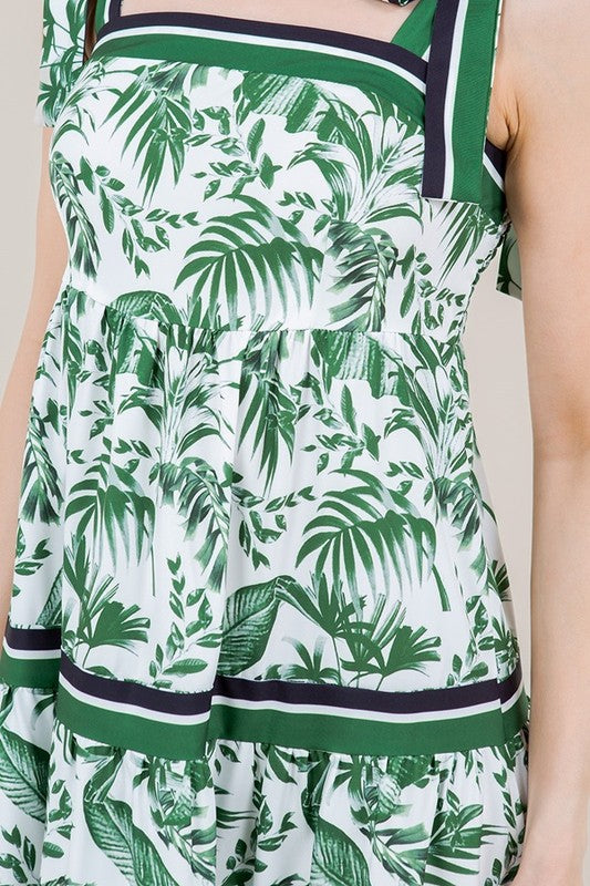 Valla Palm Maxi Dress