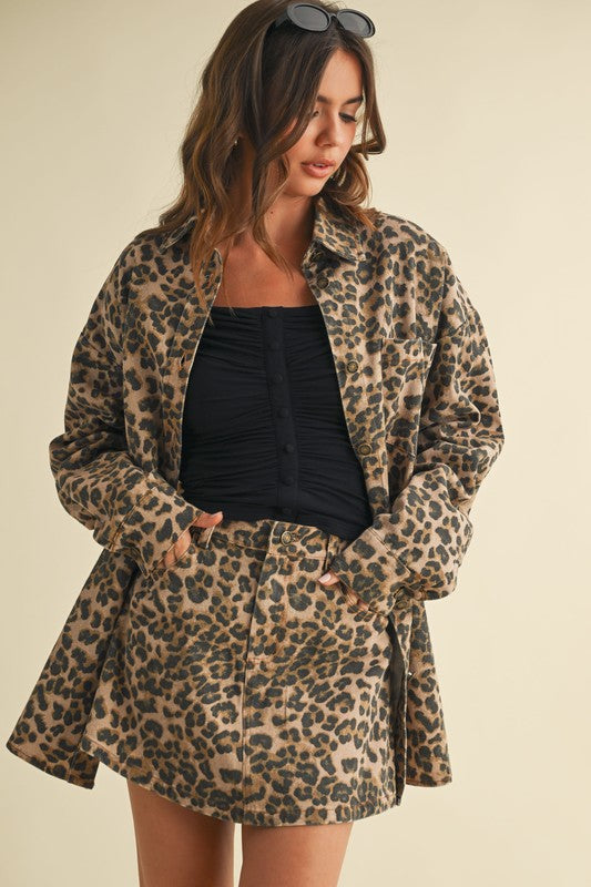 Glenmere Leopard Denim Set