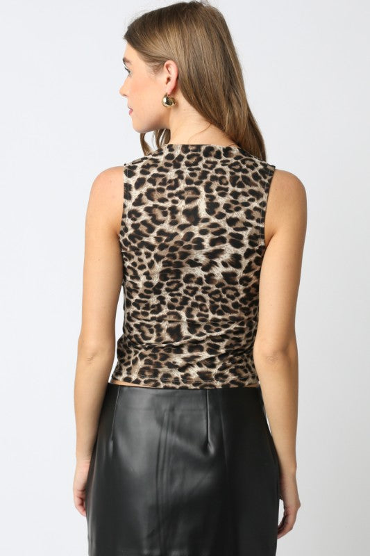 Stells Highneck Leopard Top