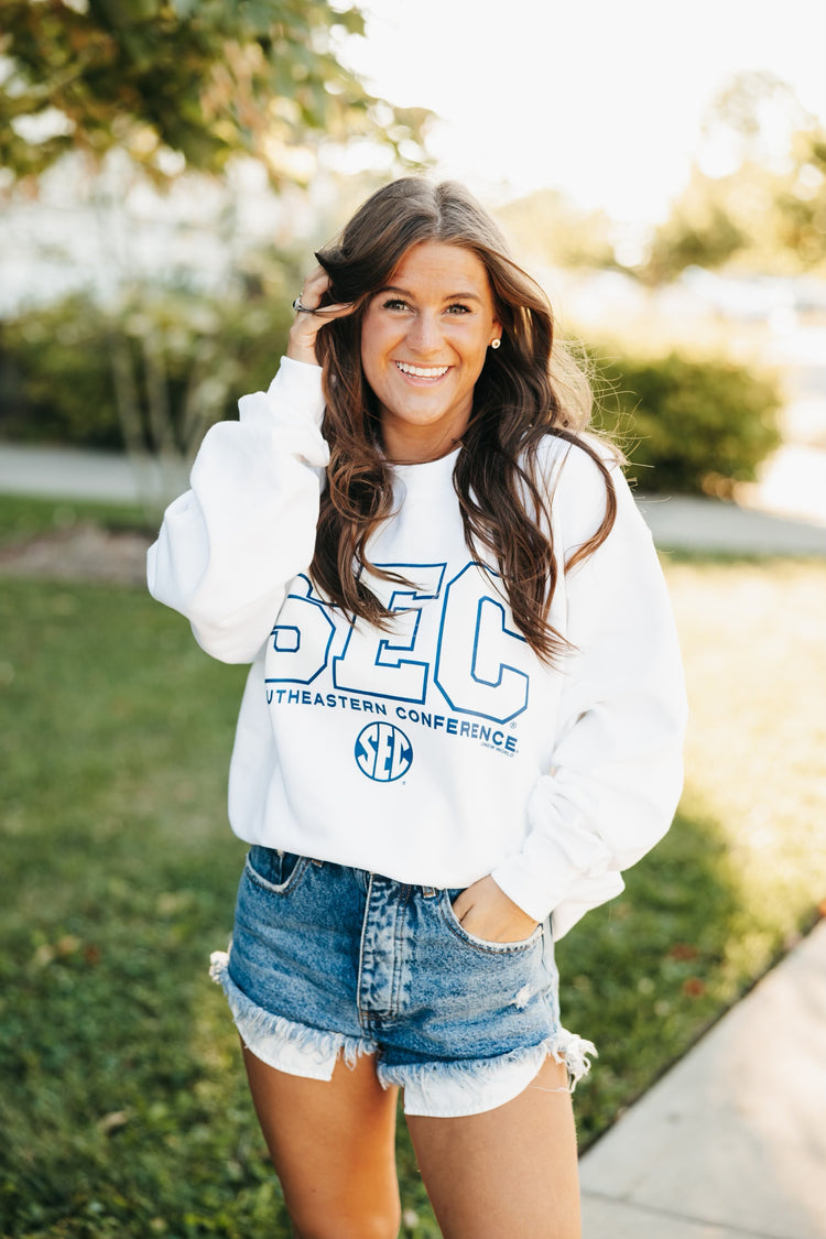Charlie Southern | SEC Throwback Sweatshirt in White
