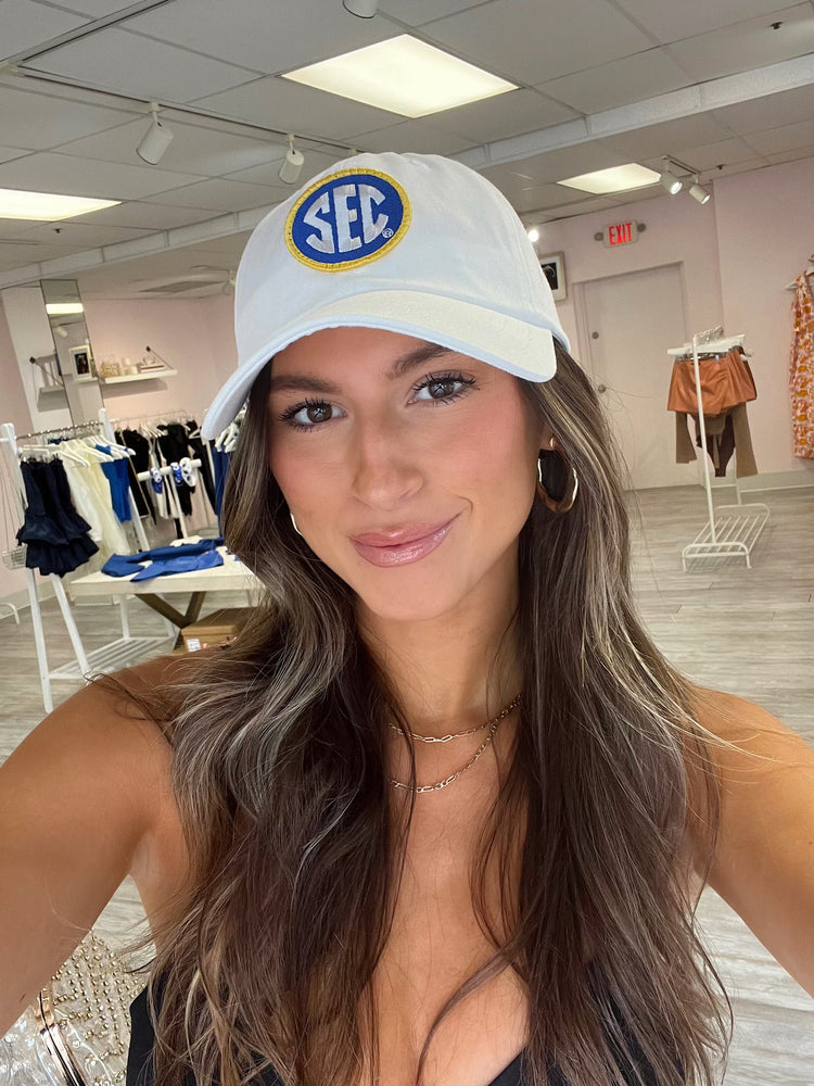 SEC Logo Hat in White