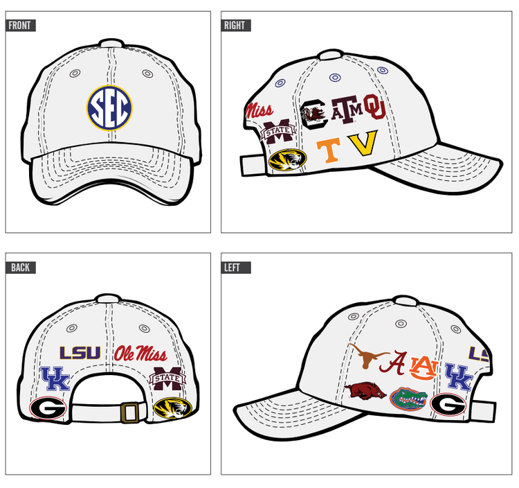 SEC Logo Hat in White