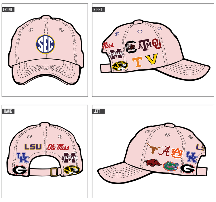 SEC Logo Hat in Pink