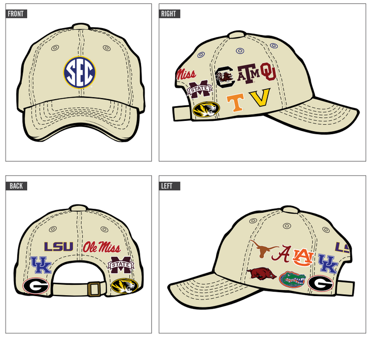 SEC Logo Hat in Khaki