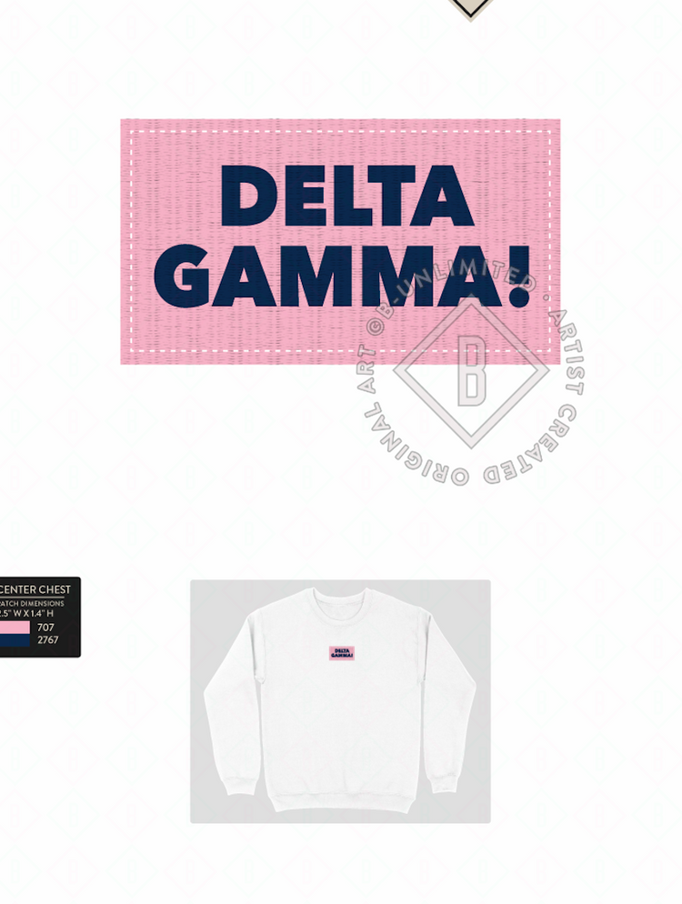JCB Exclusive | Delta Gamma Patch Sweatshirt
