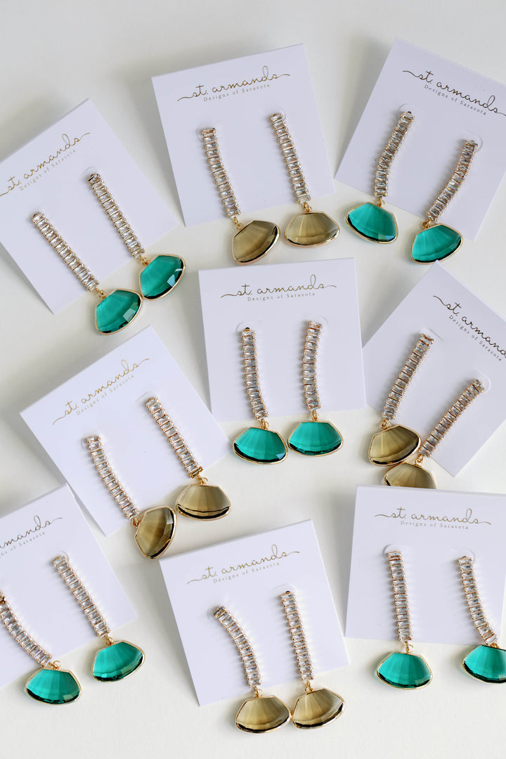 Emerald Swingy Diamond Drops | St. Armands Designs