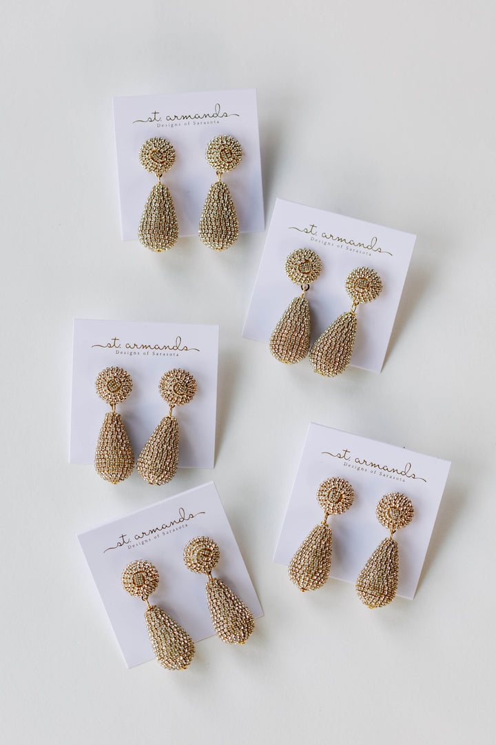 Rhinestone Wrapped Drop Earrings | St. Armands Designs
