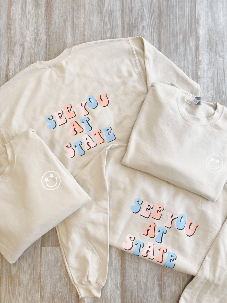 JCB Exclusive | See You At State Smiley Sweatshirt