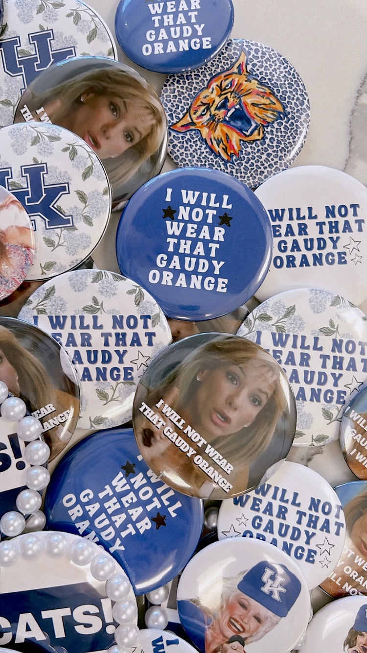 JCB Exclusive: Gaudy Orange Gameday Buttons