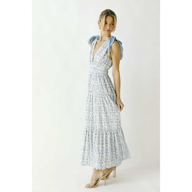 Rhodes Ribbon Floral Maxi Dress