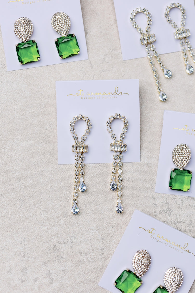 Thoroughbred Diamond Drop Earrings | St. Armands Designs