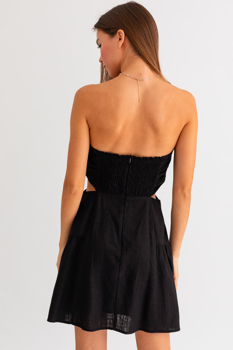 Paityn Cutout Strapless Dress in Black
