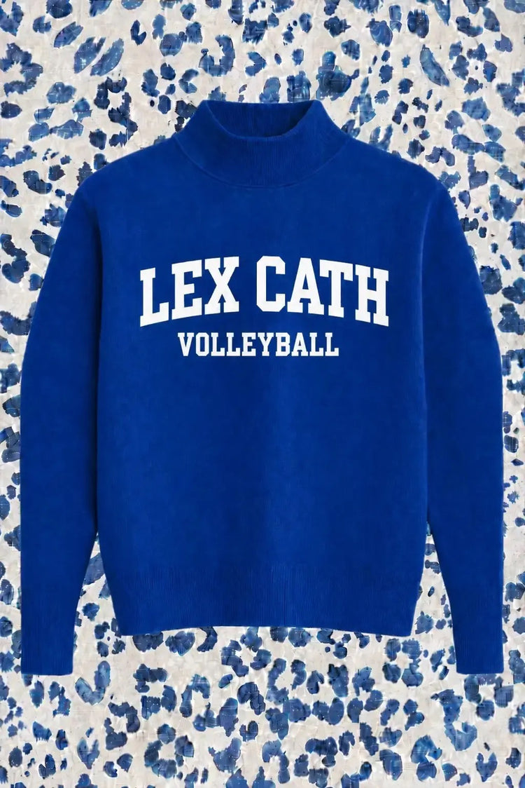 PREORDER: JCB Exclusive | Lexington Catholic Volleyball Mockneck Sweatshirt (Royal)