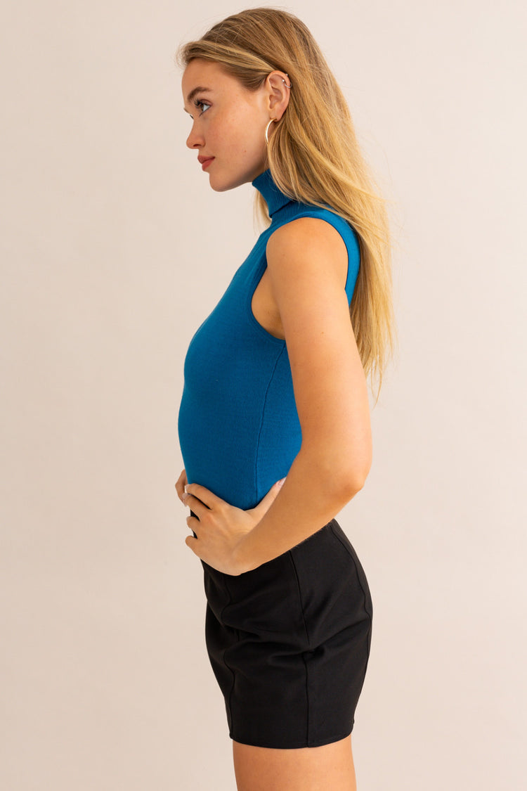 Ceejay Sweater Bodysuit in Cobalt