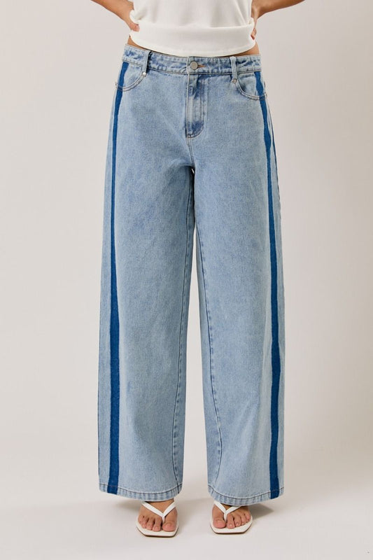 SJ Side Stripe Low Rise Jeans