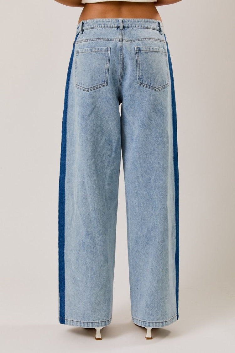 SJ Side Stripe Low Rise Jeans