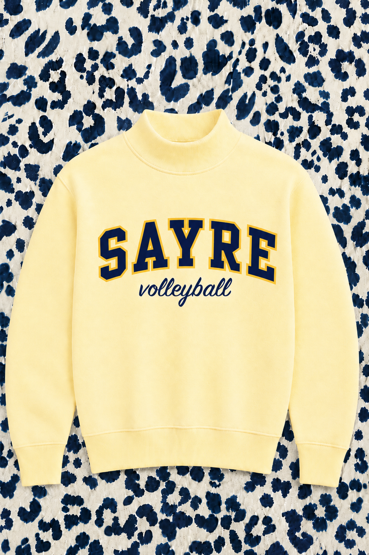 PREORDER: JCB Exclusive | Sayre Volleyball Mockneck Sweatshirt (Yellow)