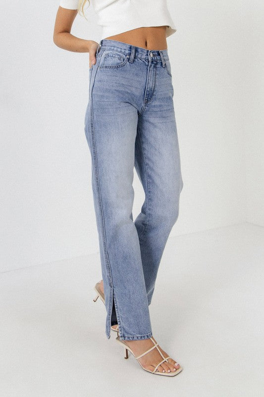 Delaney High Rise Vintage Slit Denim