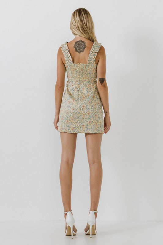 Adeline Ruffle Strap Floral Dress