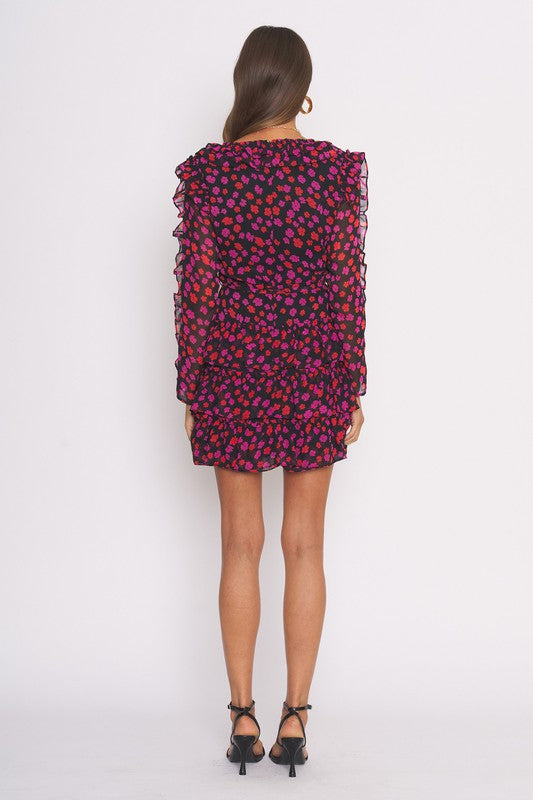 Holley Floral Ruffle Tiered Dress
