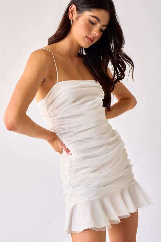 London Tulle Dress in White
