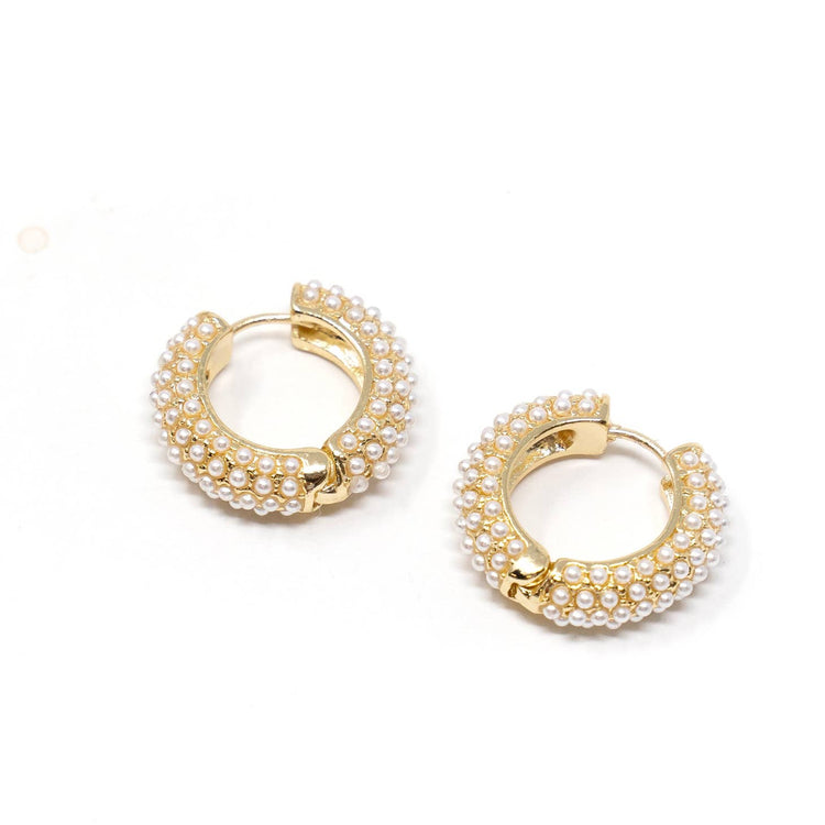 Lou Pearl Huggie Hoops
