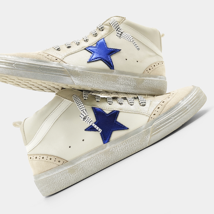 Bennie Mid Star Sneakers in Royal Blue