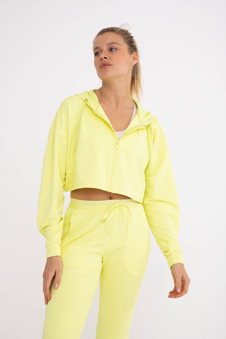 Fletcher Lounge Hoodie Set in Neon Lime