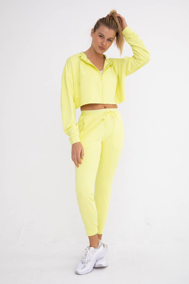 Fletcher Lounge Hoodie Set in Neon Lime
