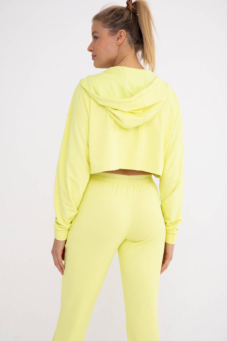 Fletcher Lounge Hoodie Set in Neon Lime
