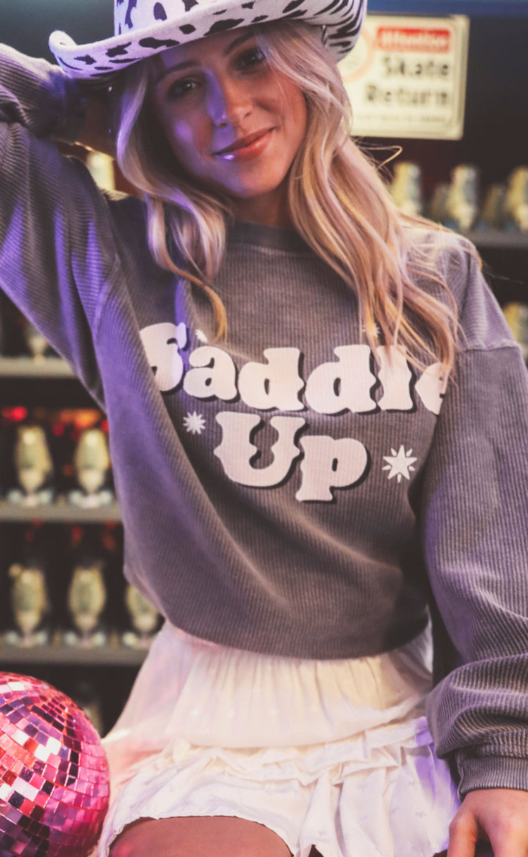 Charlie Southern | Saddle Up Corded Sweatshirt