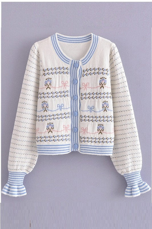 Noella Babydoll Bow Sweater