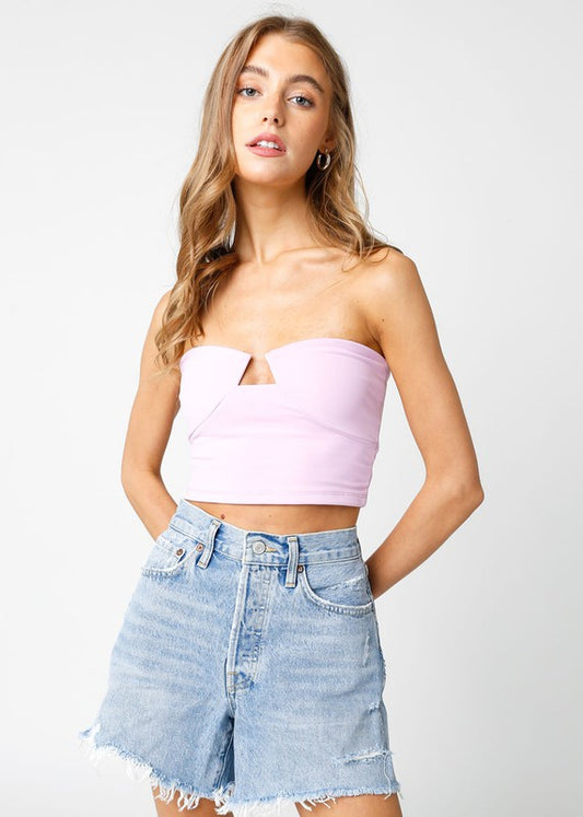 Florence Strapless Top in Pink