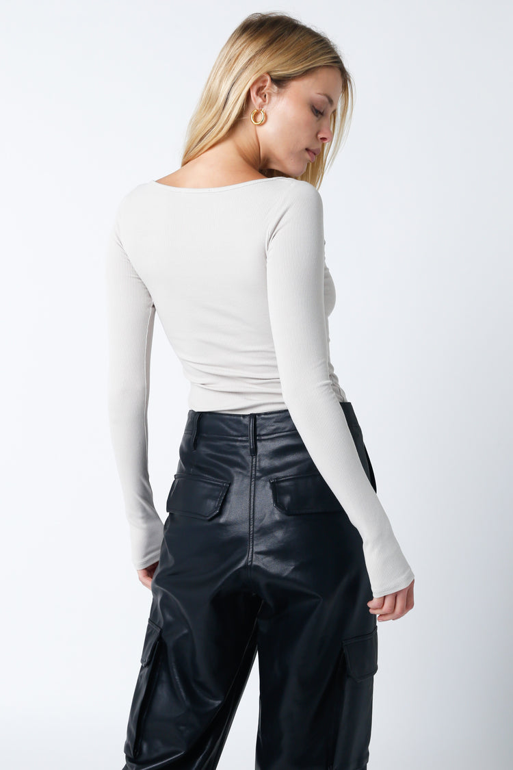 Florence Cut Out Top in Ecru