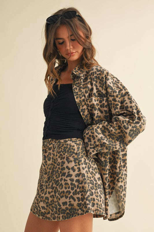 Glenmere Leopard Denim Set