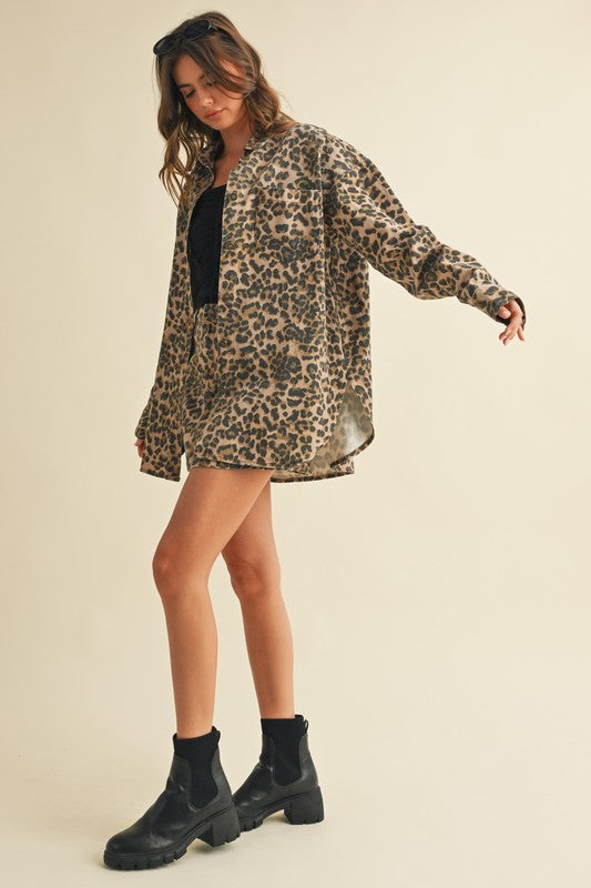 Glenmere Leopard Denim Set