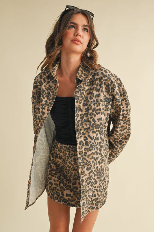 Glenmere Leopard Denim Set