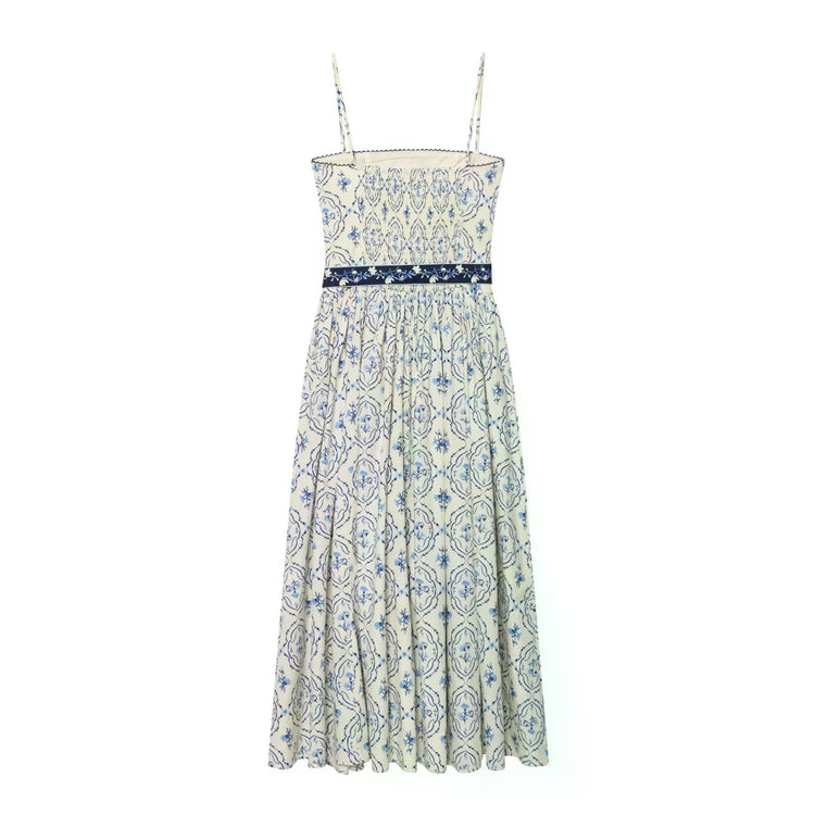 Loela Floral Maxi Dress in Blue