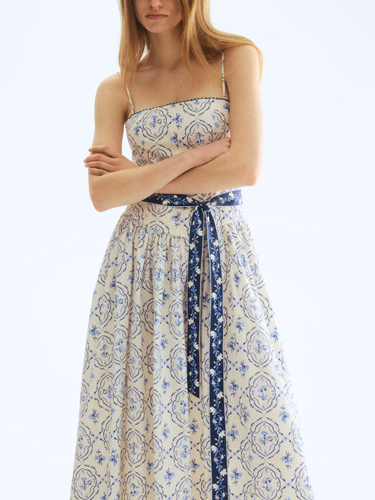 Loela Floral Maxi Dress in Blue