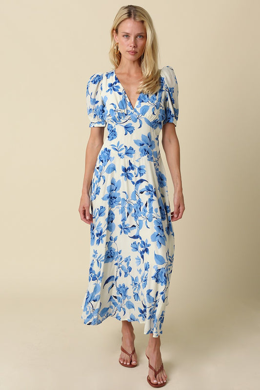 Flora Puff Sleeve Maxi Dress