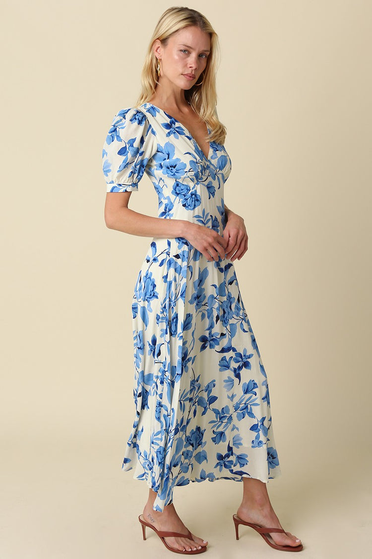 Flora Puff Sleeve Maxi Dress