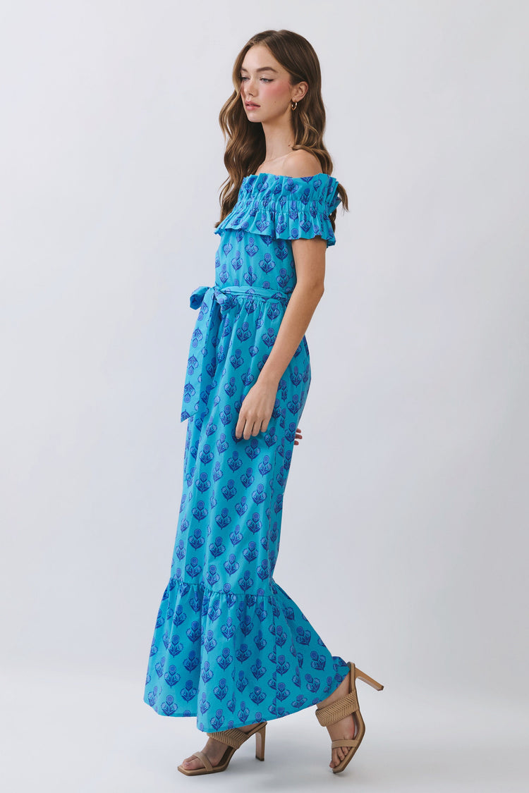 Markie Floral Ruffle Maxi Dress