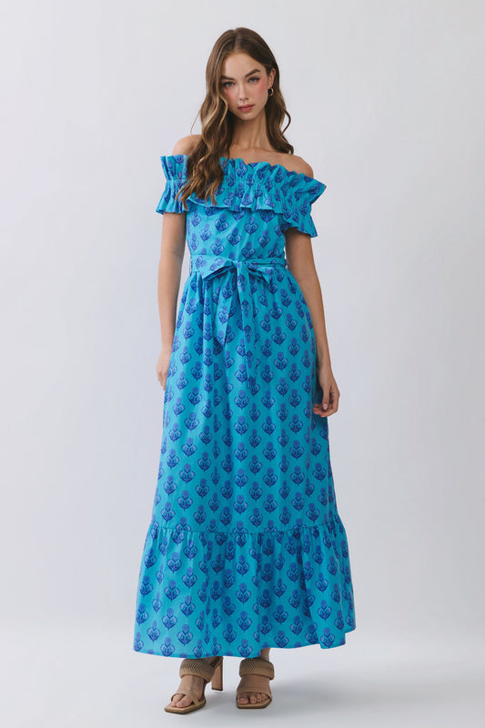 Markie Floral Ruffle Maxi Dress